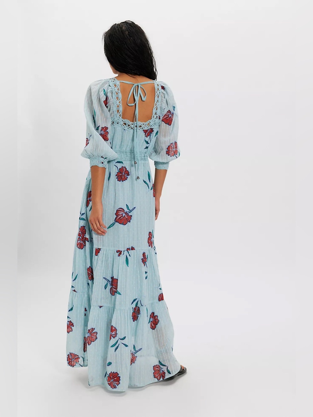 *NWT* Free People Morning Meadows Long-Sleeve Maxi Dress - Picture 3 of 14